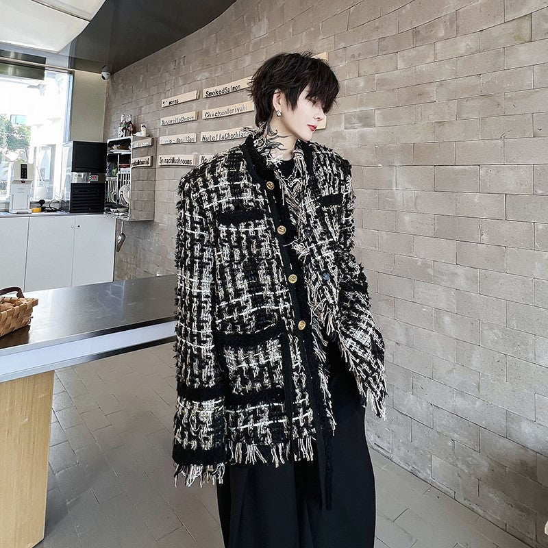 新品かいせいくん着用　damage tweed jacket 新品かいせいくん着用damage tweed jacket
