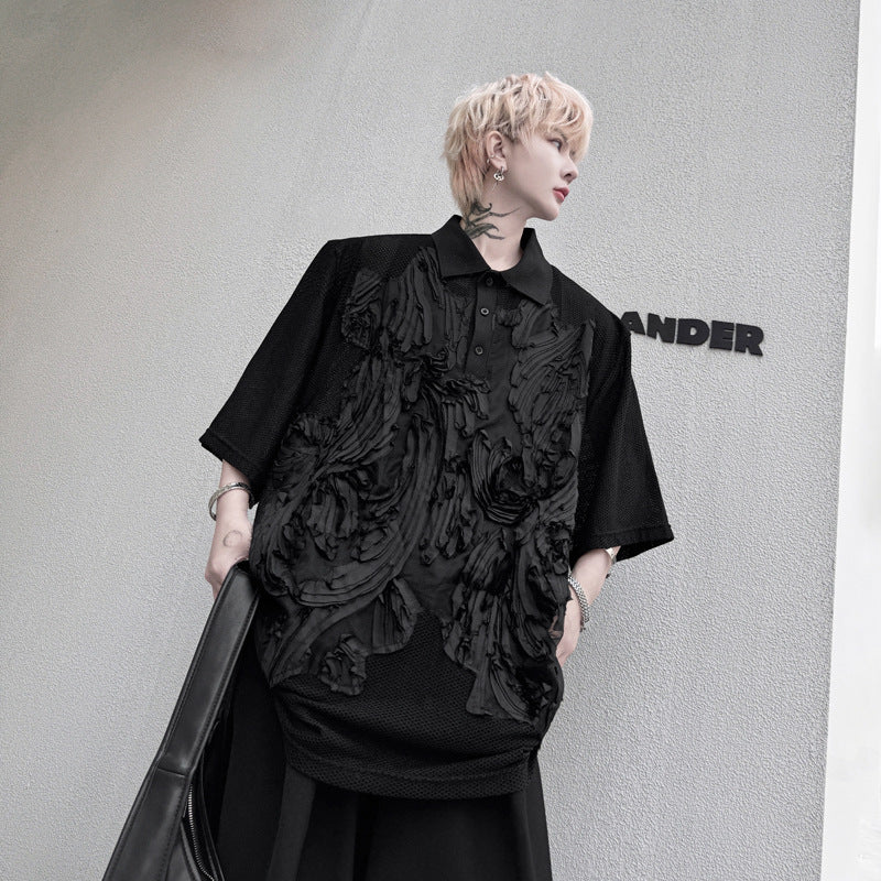 A sheer mesh oversized shirt!