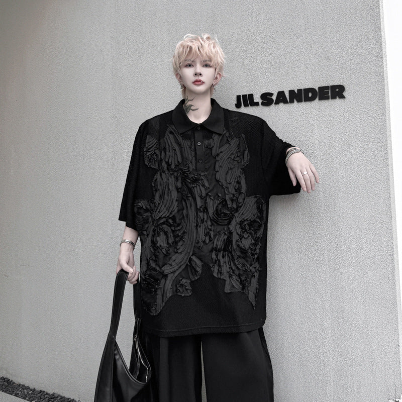 A sheer mesh oversized shirt!