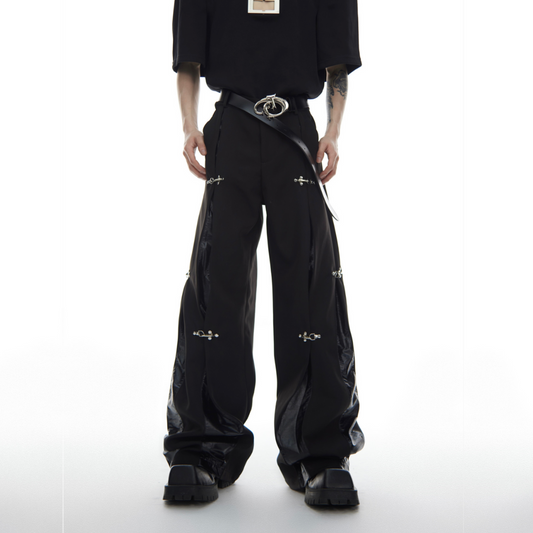 dressy pants with metal fittings