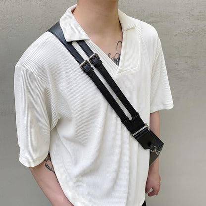 Men's striped short sleeve shirt!