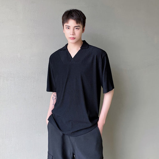 Men's striped short sleeve shirt!