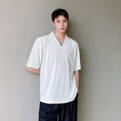 Men's striped short sleeve shirt!