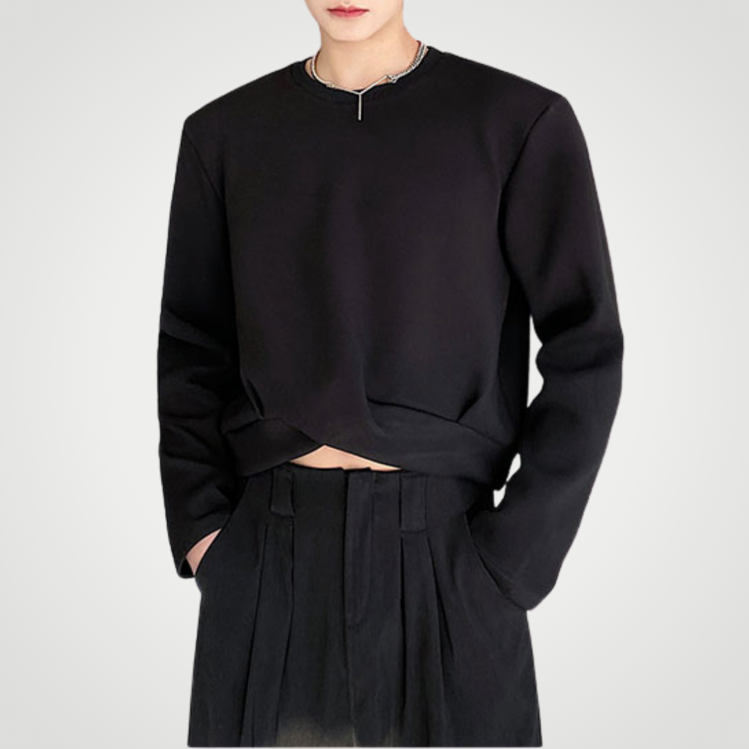 front twist short length pullover