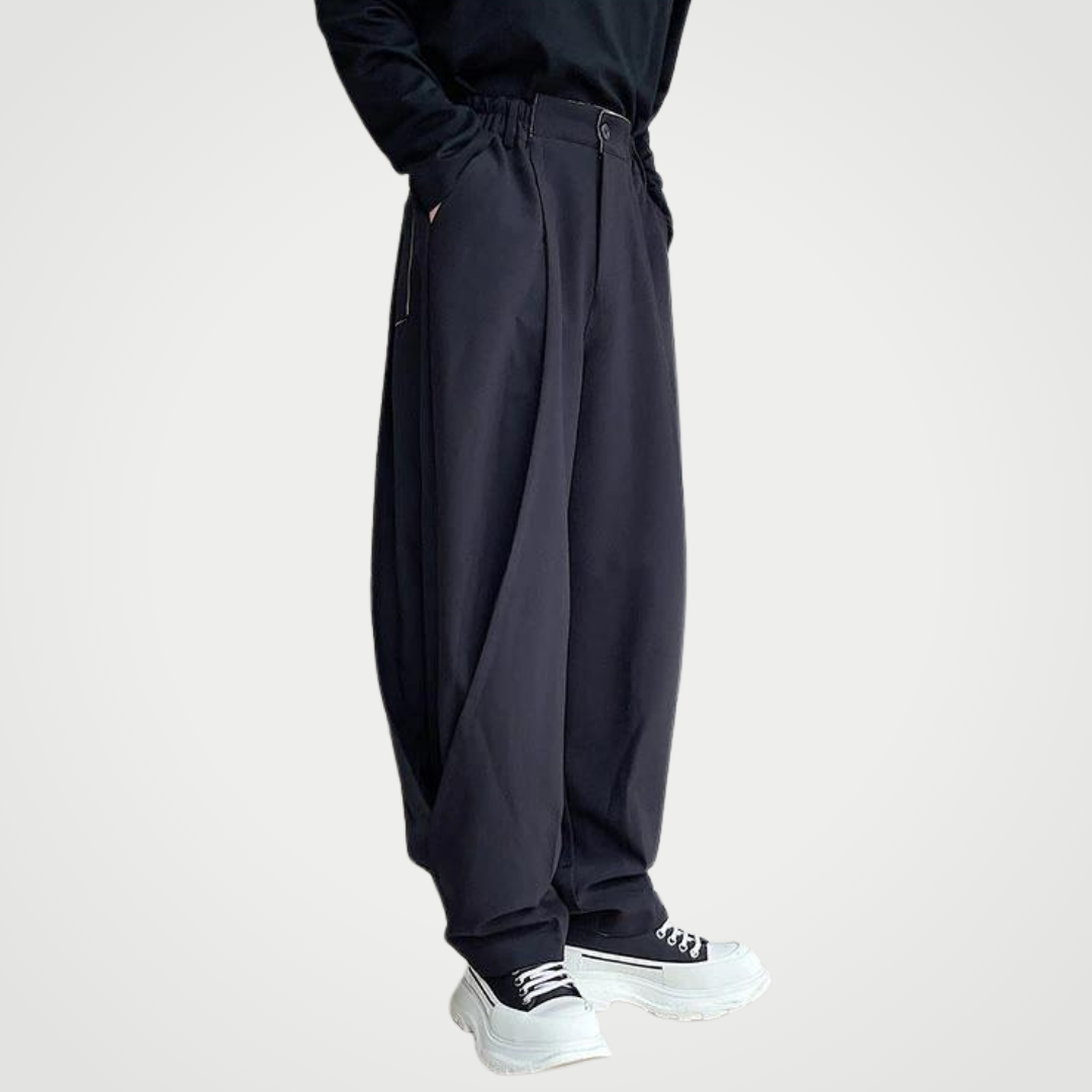 high waist hakama wide pants