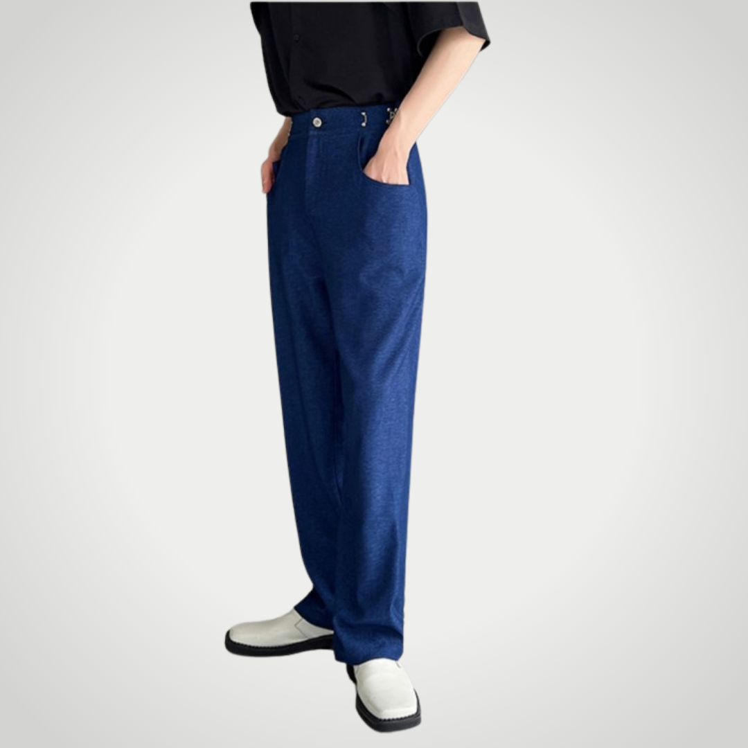 double waist decor pants