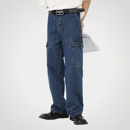 loose wide leg jeans pants (B/B)