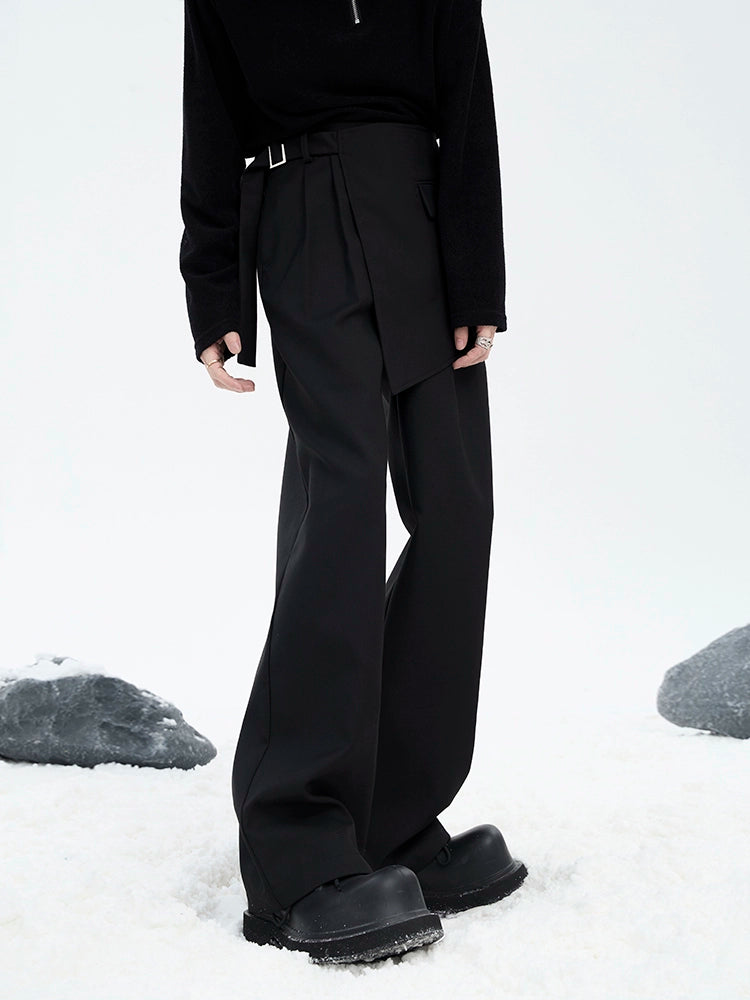 Autumn/Winter Niche Irregular Design Black Suit