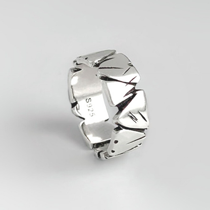 crack silver ring